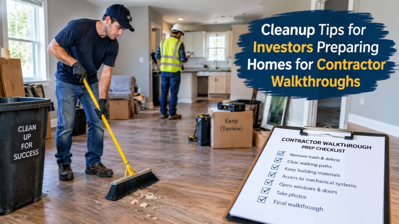 Cleanup Tips for Investors Preparing Homes for Contractor Walkthroughs
